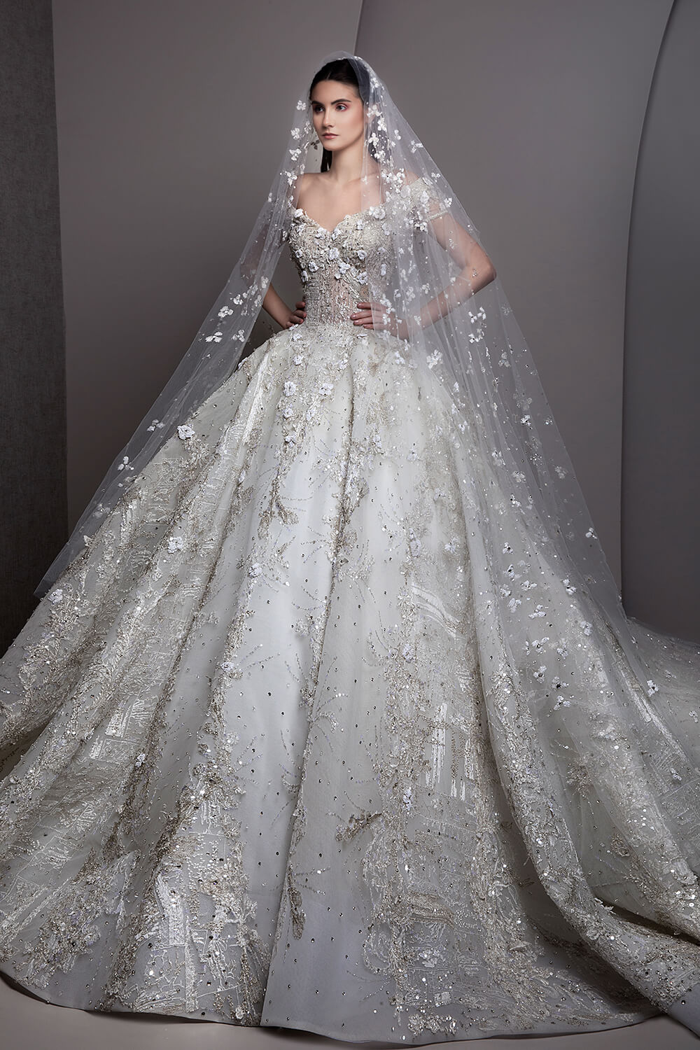 Royal off-white ball gown