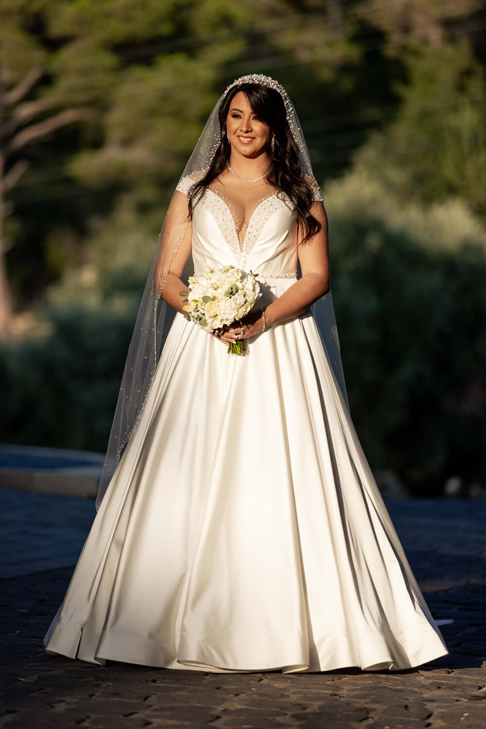 Satin Bridal Dress by Eva Lendel